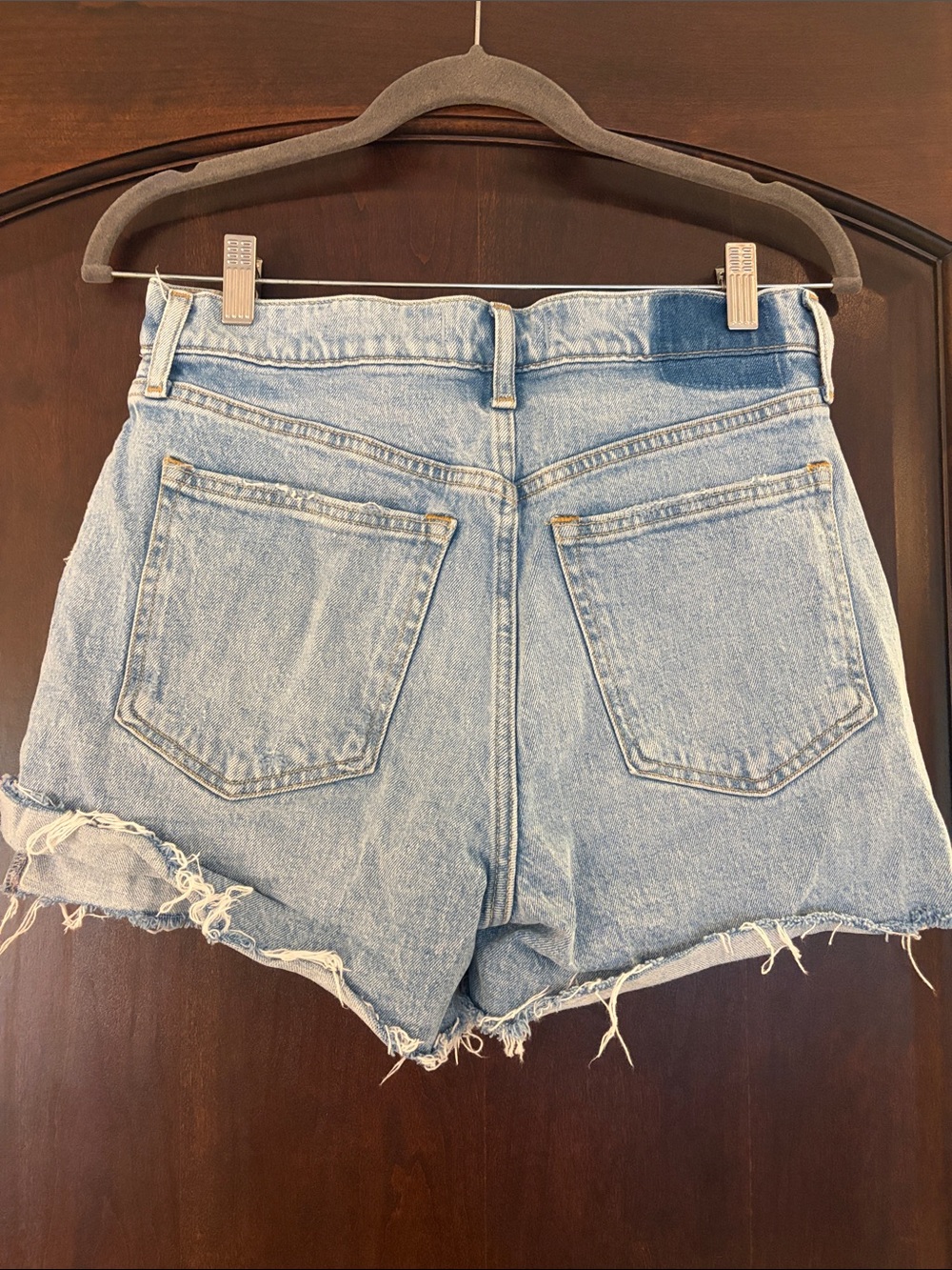 Light Blue Distressed Denim Shorts -Abercrombie & Fitch - Picture 3 of 4